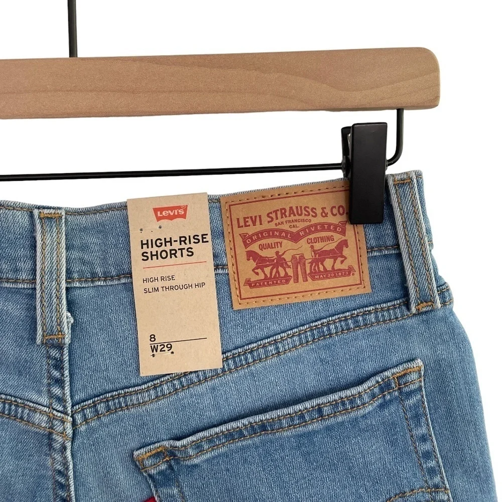 NWT Levi's High Rise Jean Shorts Cutoff - Picture 3 of 10